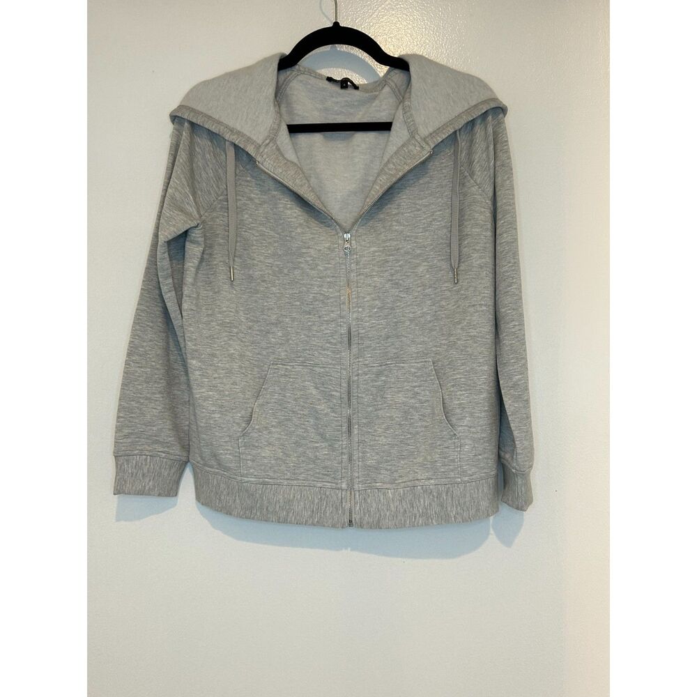 Quince Heather Grey Full Zip Hoodie Sweatshirt Women's Size S Comfort Loungewear